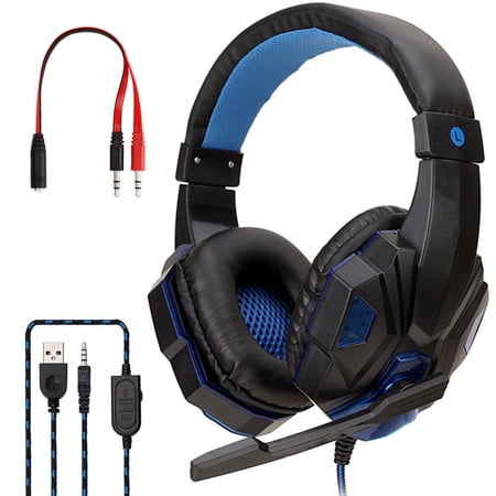 Suproot Gaming Luminous Headset, In-Ear Headset with Microphone, LED Light, Bass Surround, Stereo Gaming Headset for PS4 PC Controller