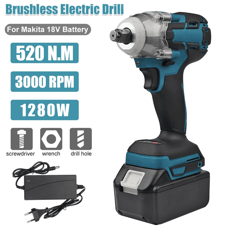 Supsupsiu Electric Impact Wrench 1000Nm Cordless LED Light Walmart