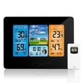 thumbnail image 1 of Supsupsiu Digital LCD Indoor & Outdoor Weather Station Clock Calendar Thermometer Wireless,Black, 1 of 13