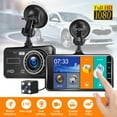 thumbnail image 1 of Supsupsiu Touch Screen Dash Cam 4" 1080P Dual Lens Car DVR Recorder Front and Rear Camera, 1 of 12
