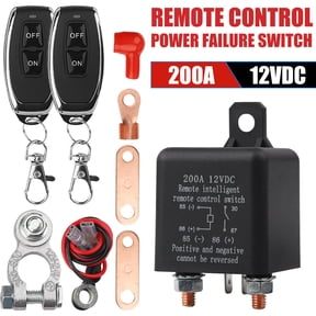 Supsupsiu Wireless Dual Remote Car Battery Disconnect Relay Master Kill Cut-off Switch 12V