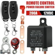 Supsupsiu Wireless Dual Remote Car Battery Disconnect Relay Master Kill Cut-off Switch 12V
