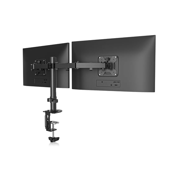 Suptek Dual Monitor Desk Mount, Adjustable Dual Monitor Arm for 2 Computer Screens up to 27 inch, Dual Gas Spring Monitor Arm, Holds up to 22 lbs Each, VESA 75x75/100x100 mm, Black (MD9442)