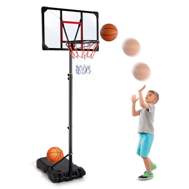 Supteron Basketball Hoop 4.46.9FT Adjustable Height, Steel Frame