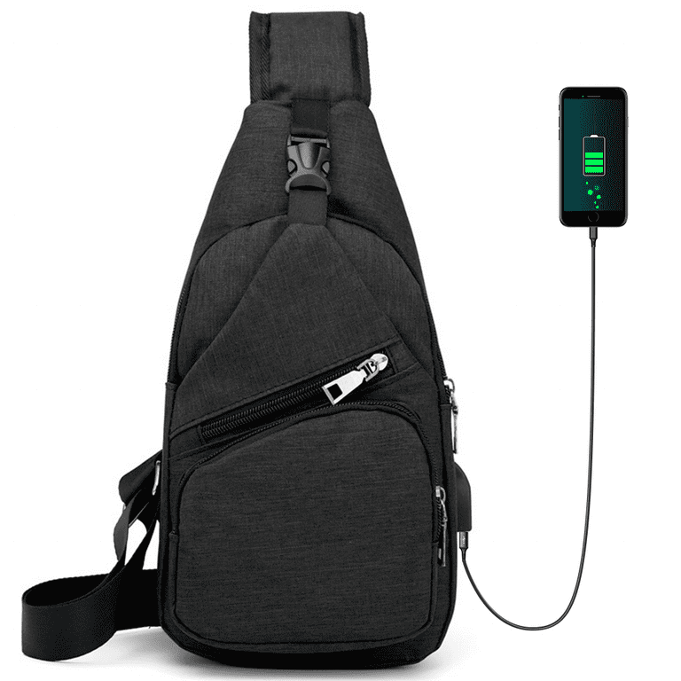 Suptree Shoulder Sling Bag - USB Charging Port, Men & Women