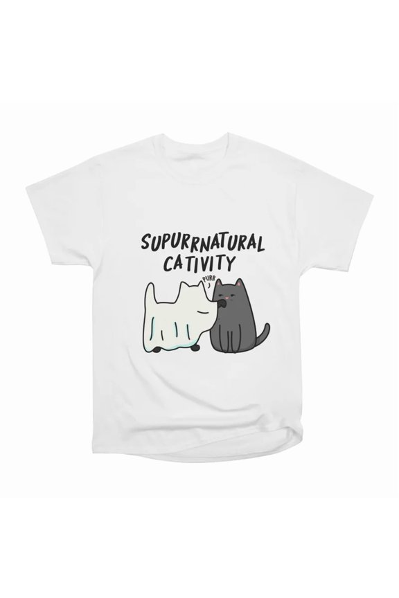 Supurrnatural Cativity Funny Cat Pun T-Shirt Tee Gift For Him Merch For Her Apparel For Fr