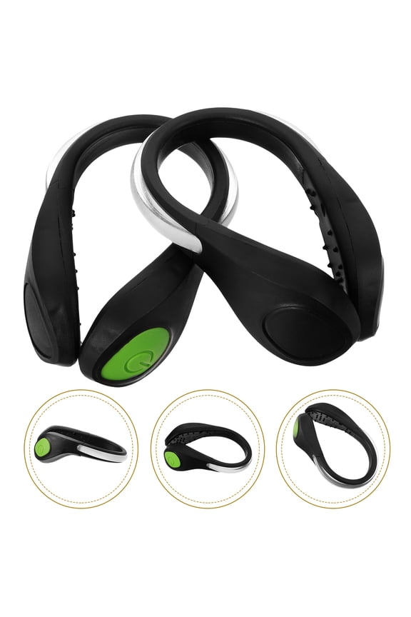 1Pair Black Running Shoe Clip Light LED Safety Lamp for Jogging Walking Use