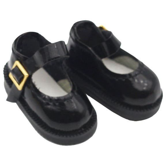 Supvox 1 Pair Mini Doll Shoes For Dolls Single Buckle Lovely Decorative Footwear Creative