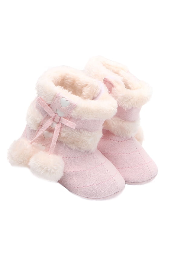 Cotton Prewalker Winter Shoes, Soft Warm Footwear for Christmas, 1 Pair
