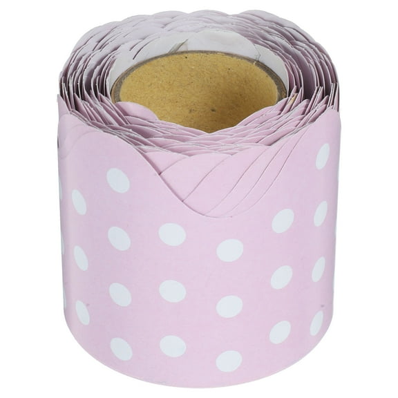 Supvox Pink Bulletin Decor Border Trim Sticker for Classroom Blackboard Whiteboard Party and Festival Decoration