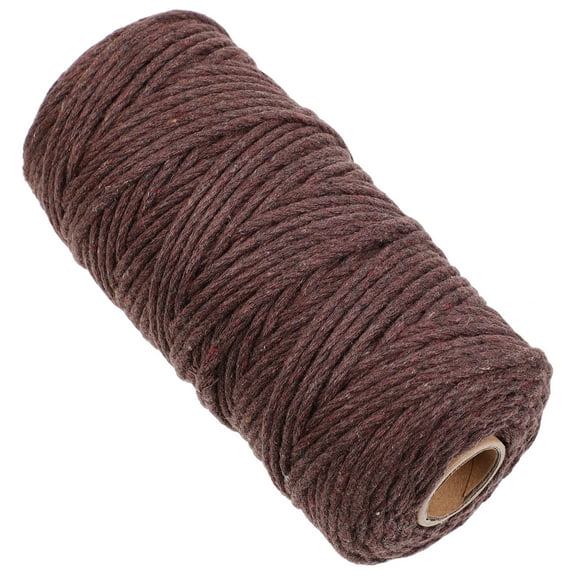 Supvox Coffee Colored Cotton Rope Macrame Cord 3Mm for Multipurpose Craft Projects