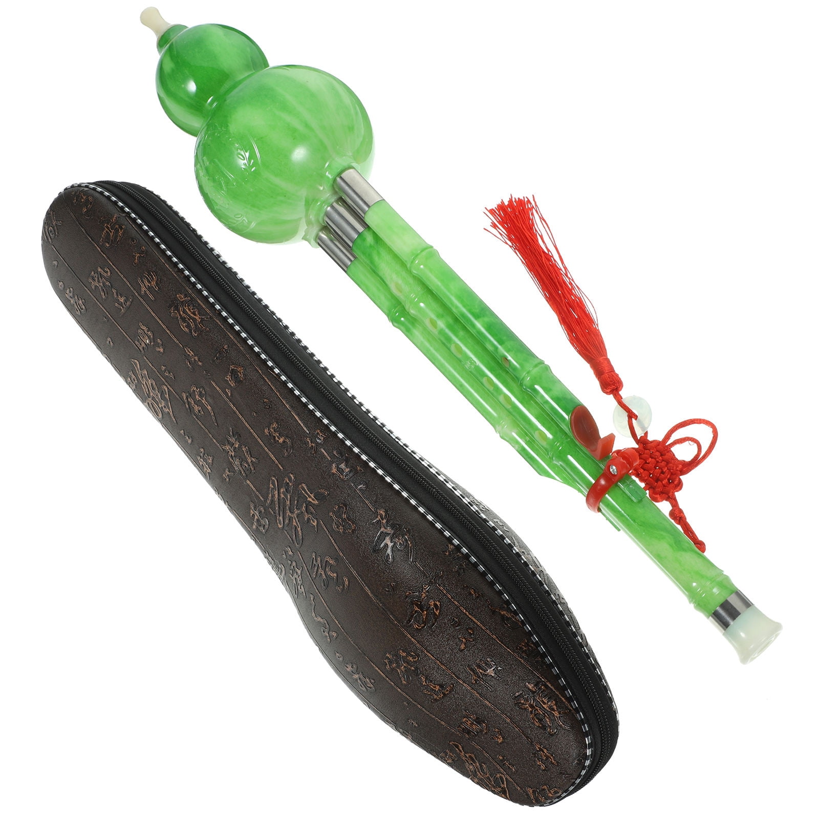Supvox 1 Set Unique Instruments Hulusi Wind Instrument Green Resin For ...