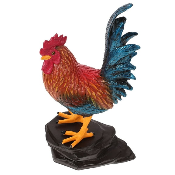 Supvox 1Set Lifelike Rooster Figurine Sturdy Plastic Material for Garden Lawn and Yard Decoration