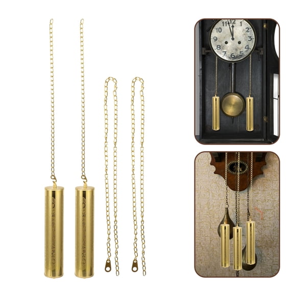 Supvox 1Set Aluminium Alloy Clock Weight Replacement for Floor and Wall Clocks in Golden Decor