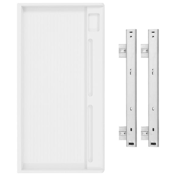 Supvox 1Set Sliding Keyboard Tray Under Desk White Keyboard Holder with Smooth Drawer Slide