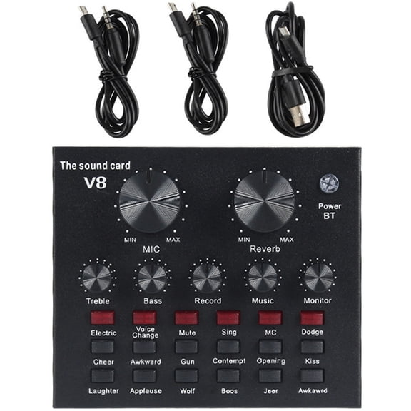 Supvox Soundcard for Live Streaming Metal 1Set 4.9x4.1in