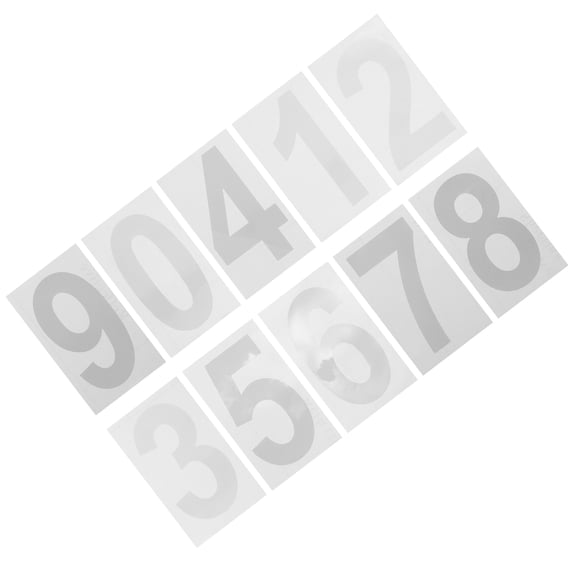 Supvox 10 Sheets Self Adhesive Numbers White Paper Reflective for Vehicles