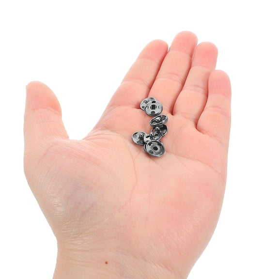 Supvox 100Pcs Grey Brass Sew On Snaps For Clothing Fastening Sewing Projects