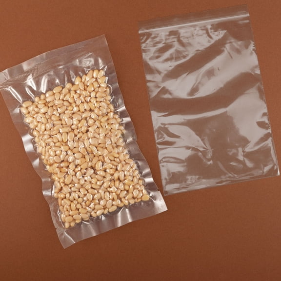 Supvox 100Pcs Plastic Sealed Bags White Zipper Storage Bags for Jewelry and Beads