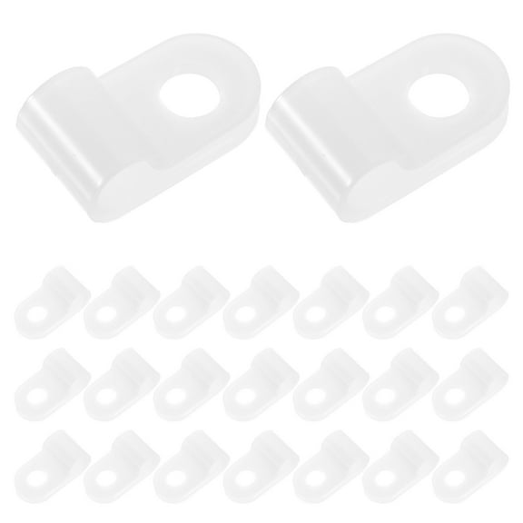 Supvox 100Pcs White PVC Rope Light Clips Cable Wire Holders Outdoor Wall Mount