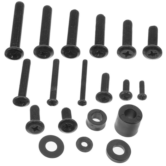 Supvox 1Set Black Metal TV Mount Screws Kit Heavy Duty Wall Mount Hardware Accessories