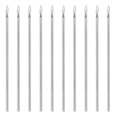 Supvox 10PCS 16G Body Piercing Needles Disposable Stainless Steel Needles Ear Nose Navel Lip Piercing Needles