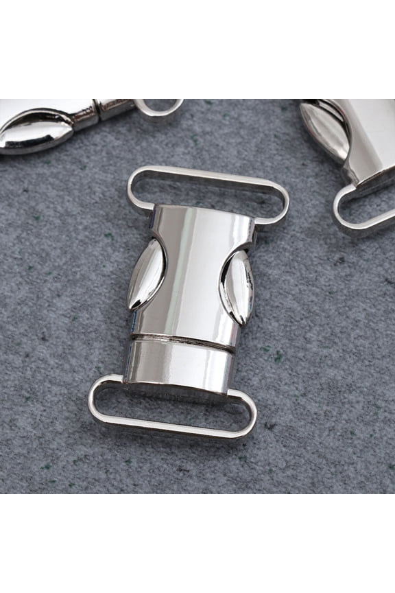 10Pcs Plated Silver Side Release Buckles Metal Engraveable for Belt Collar Bracelet Accessories