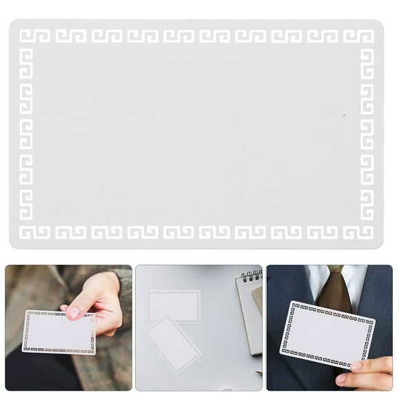 Supvox 10Pcs Aluminum Blanks Sublimation ID Badge Blanks Sleek White For Printing And Personalization