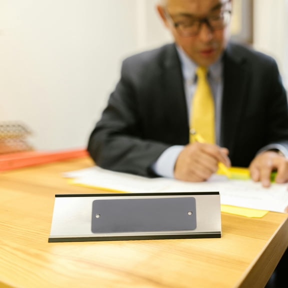 Supvox 10Pcs Black Stainless Steel Rectangle Plates for Custom Engraving and Decorative Applications