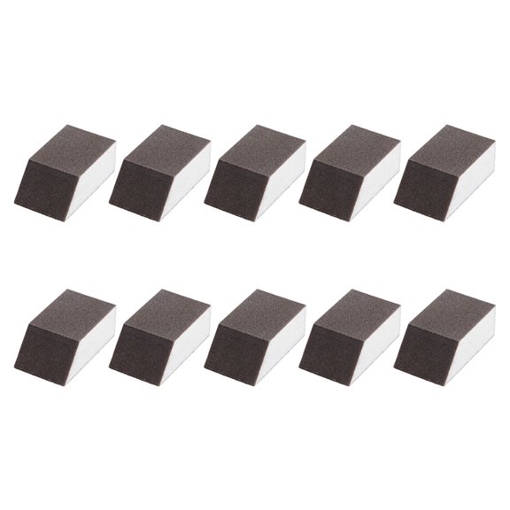 Supvox 10Pcs Multi-Function Dish Sponges Carborundum Kitchen Supply Coffee Color for Household Use
