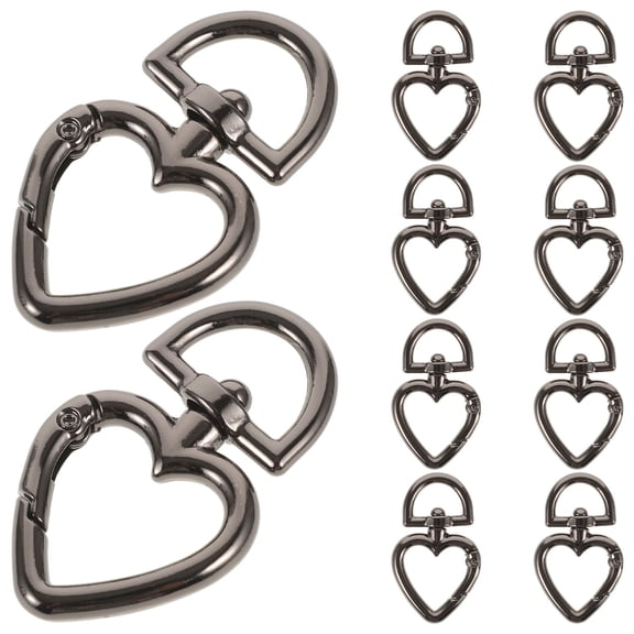 Supvox 10Pcs Black Metal Spring Clasp Connector Quick Release Buckle for Bags