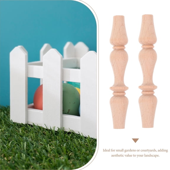 Supvox 10Pcs Stair Balusters Wood Decorative Khaki for Indoor Decor