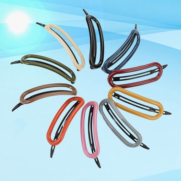 Supvox 10-Pack Women's Hair Barrettes Assorted Colors Hair Clips for Everyday Use and Styling