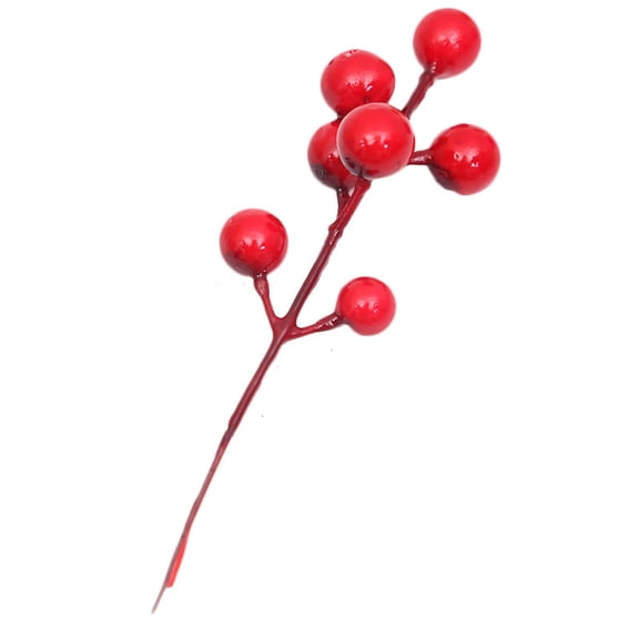 Supvox 10Pcs Red Simulation Berry Twig for Holiday Decorations Wedding Favors and Centerpieces