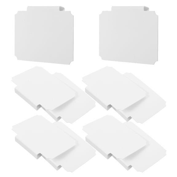 Supvox 10pcs Storage Bin Label Clips For Home Organization PVC White Labels