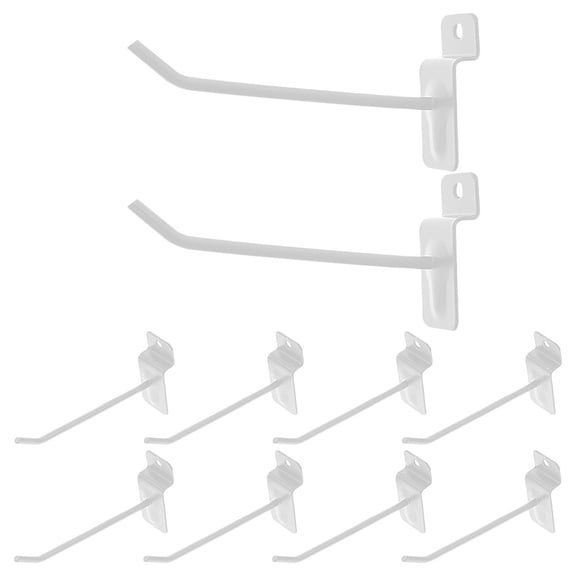 Supvox 10Pcs White Commodity Hooks for Supermarket Shelf Display Heavy Duty Iron Material