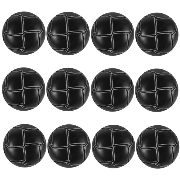 Supvox Buttons Black 12Pcs Circular Plastic For Diy Sewing Crafting for Fan Gear