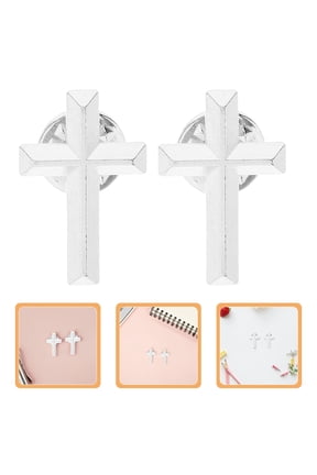 12Pcs Durable Alloy Cross Pins Versatile Brooches for Hats Clothing and Bag Accessories