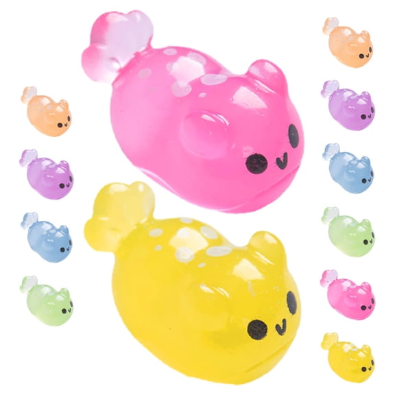 Supvox 12Pcs Assorted Color Resin Ocean Animal Miniatures for Aquarium Decor