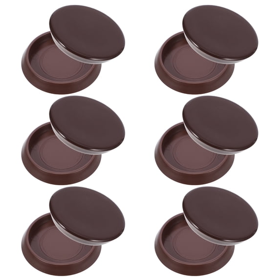 Supvox Plastic Furniture Pads Non Skid Floor Protectors Brown for Home Use 12Pcs