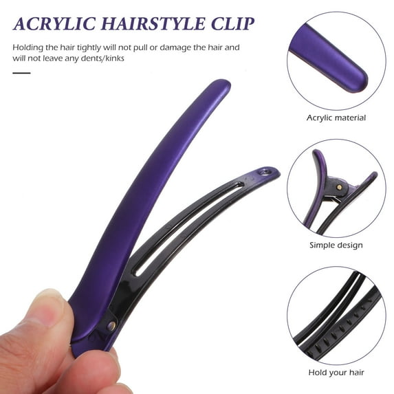 Supvox 12-Pack Stylish Acrylic Hair Clips Assorted Colors, No-Damage Hair Accessories for Everyday Hairdressing