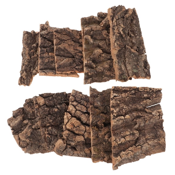Supvox 14Pcs Coffee Bark Hide for Reptile Habitat Perfect for Turtle Tortoise and Bearded Dragon