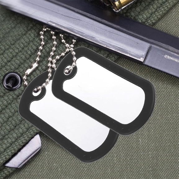 Supvox 14Pcs Dog Tag Covers Dog Tag Protector Silicone Black for Protection and Prevent Wear and Tear