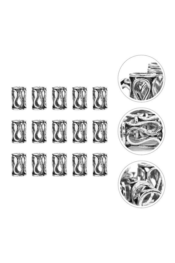 15Pcs Hair Braid Rings Round Hair Jewels for Women Festival DIY Hair Ornaments