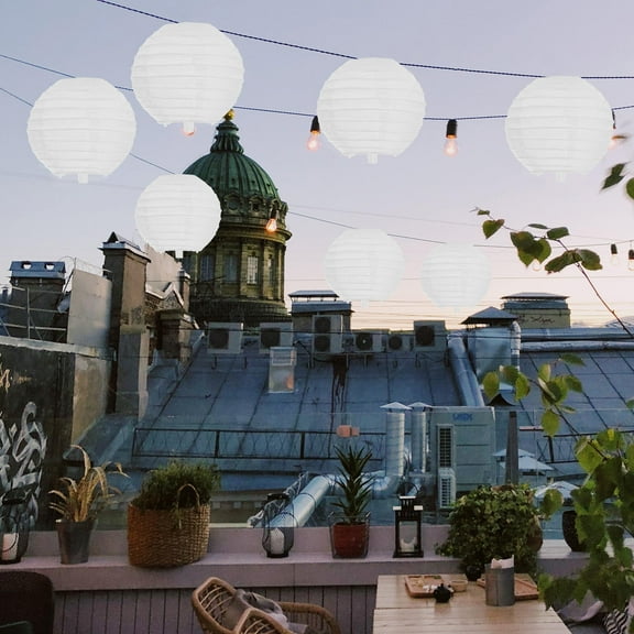 Supvox 15Pcs White Lanterns Decorative Indoor Handmade Party Supplies