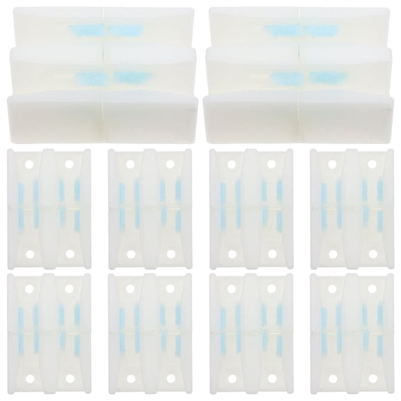 Supvox White ABS Floor Guide for Sliding Barn Doors, 16-Piece Set, Hardware for Smooth and Quiet Door