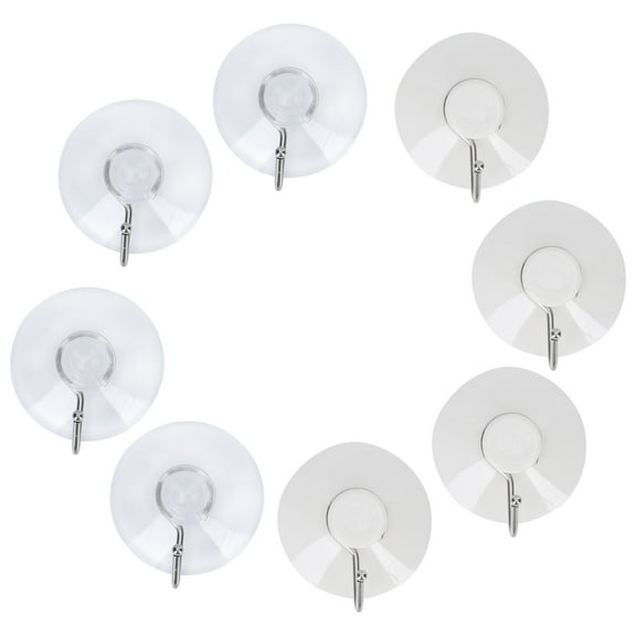 Supvox 16Pcs Transparent Self Adhesive Hooks for Cabinet Wall Storage and Hanging