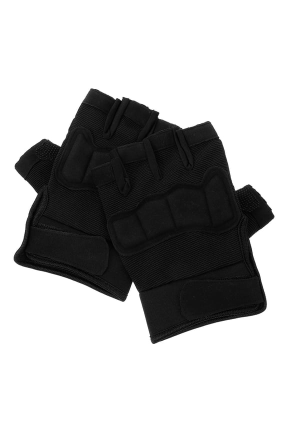 1Pair Outdoor Riding Gloves Fingerless Black for Adults Motorcycle Gloves Comfortable Design