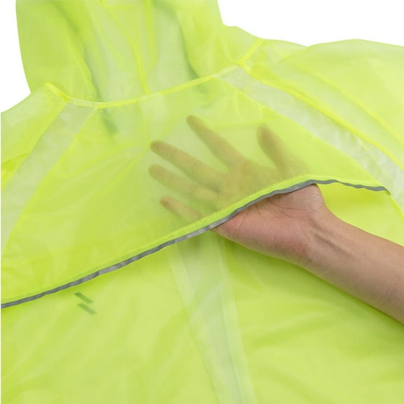 Supvox 1Set Breathable Rain Poncho for Adults Fashion Green Waterproof Rain Gear for Outdoor Activities