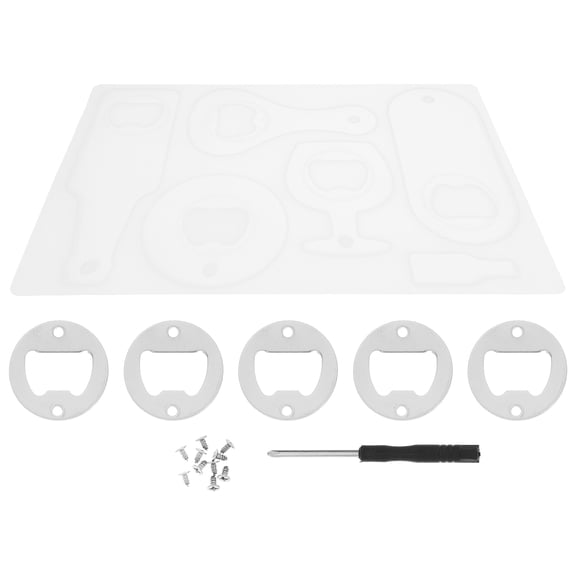 Supvox White Silicone Mold Set for Handmade Bottle Openers, Easy to Use, Reusable Material for Crafting